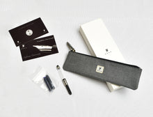 Load image into Gallery viewer, Model 20 Marietta Fountain Pen - Black Sea Glass Andromeda SE